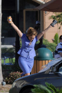 *EXCLUSIVE* Jennifer Lopez can't hold her Excitment on the set of "Parker"