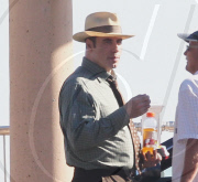 EXCLUSIVE John Travolta filming on the set of "Savages" 