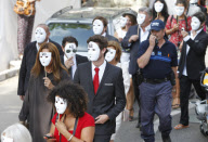 Emma de Caunes and Jamie Hewlett's wedding in Saint-Paul de Vence in the South of France.