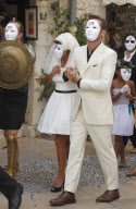 Emma de Caunes and Jamie Hewlett's wedding in Saint-Paul de Vence in the South of France.