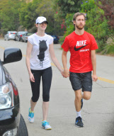Anne Hathaway and Adam Shulman Hike at Runyon Canyon