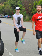 Anne Hathaway and Adam Shulman Hike at Runyon Canyon