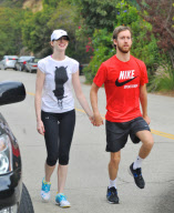 Anne Hathaway and Adam Shulman Hike at Runyon Canyon