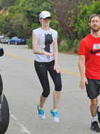 Anne Hathaway and Adam Shulman Hike at Runyon Canyon