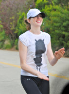 Anne Hathaway and Adam Shulman Hike at Runyon Canyon