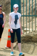 Anne Hathaway and Adam Shulman Hike at Runyon Canyon