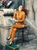 La actriz Drew Barrymore protagoniza la campa?a 'El arte de la moda' de la exclusiva tienda americana  Neiman Marcus.