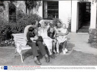 British Writer Roald Dahl And His Actress Wife Patricia Neal Return Home. Patricia Was In A Coma For Three Weeks After Surviving Three Strokes In America. The Couple Were Accompanied By Their Three Children Daughters Tessa 8 And Ophelia 12mths And So
