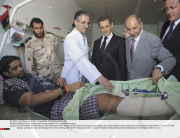 TRIPOLI: Nicolas Sarkozy visit injured people in the Tripoli Medical center