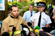 Miners trapped 300ft underground in a coalmine at Cilybebyll, near Pontardawe, Wales, Britain - 15 Sep 2011