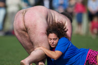 The Dunedin-based Nude Blacks V the Spanish Conquistadores  in an 'unofficial' curtain raiser to the Rugby World Cup match between Argentina and England in Dunedin.  New Zealand,