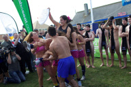 The Dunedin-based Nude Blacks V the Spanish Conquistadores  in an 'unofficial' curtain raiser to the Rugby World Cup match between Argentina and England in Dunedin.  New Zealand,