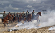 NETHERLANDS-SCHEVENINGEN-CAVALRY-PRICEDAY-TRAINING