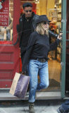 Jennifer Aniston and Justin Theroux buy kitchenware in matching attire NO MAKE UP