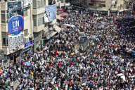 MIDEAST-RAMALLAH-PALESTINE-UN FUll MEMBERSHIP BID-RALLY 
