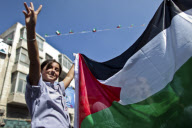 MIDEAST-RAMALLAH-PALESTINE-UN FUll MEMBERSHIP BID-RALLY 