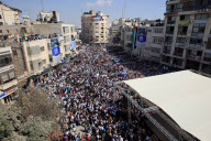 MIDEAST-RAMALLAH-PALESTINE-UN FUll MEMBERSHIP BID-RALLY 