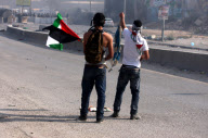 Zusammenstösse zwischen palästinensischen Jugendlichen und israelischen Soldaten am Qalandia Checkpoint im Westjordanland