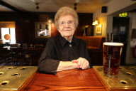 97-year-old Dolly Saville, who is the world's oldest barmaid, Wendover, Buckinghamshire, Britain - 15 Sep 2011