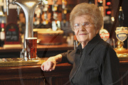 97-year-old Dolly Saville, who is the world's oldest barmaid, Wendover, Buckinghamshire, Britain - 15 Sep 2011
