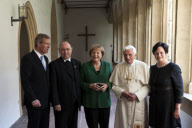 Ökumene beim Papstbesuch: Papst Benedikt XVI im Augustinerkloster in Erfurt