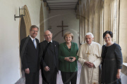 Ökumene beim Papstbesuch: Papst Benedikt XVI im Augustinerkloster in Erfurt