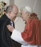 Ökumene beim Papstbesuch: Papst Benedikt XVI trifft im Augustinerkloster in Erfurt mit Vertretern der EKD zusammen
