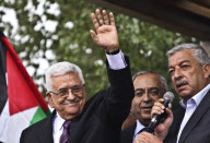 MIDEAST-WEST BANK-ABBAS-ARRIVAL
