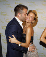 Rafael and Sylvie van der Vaart with their wax statues