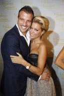 Rafael and Sylvie van der Vaart with their wax statues
