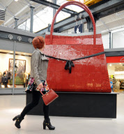 World's largest Lego handbag at Designer Outlet Village in Swindon, Britain - 24 Sep 2011