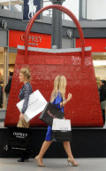 World's largest Lego handbag at Designer Outlet Village in Swindon, Britain - 24 Sep 2011
