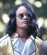 Fans of Michael Jackson dress like him outside the Dr. Conrad Murray trial