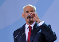 GERMANY-BERLIN-MERKEL-PAPANDREOU-MEETING