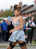 Rihanna 'We Found Love' music video shoot, New Lodge Housing Estate, North Belfast, Northern Ireland - 27 Sep 2011