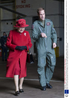 Queen Elizabeth II shown Sea King helicopter by Prince William at RAF Valley, Anglesey, Wales, Britain - 01 Apr 2011