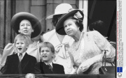 Trooping The Colour 1989. Queen Elizabeth Ii Princess Margaret Prince William And Prince Harry On Balcony At Buckingham Palace.