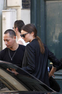 Miranda Kerr, Orlando Bloom and their baby boy Flynn strolling in Paris during Paris Fashion week