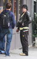 Mickey Rourke shopping in the West Village