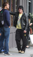 Mickey Rourke shopping in the West Village