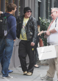 Mickey Rourke shopping in the West Village