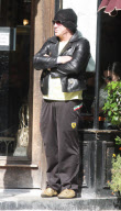 Mickey Rourke shopping in the West Village