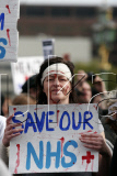 UK-LONDON-NHS REFORM-PROTEST