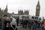 UK-LONDON-NHS REFORM-PROTEST