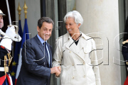 FRANCE-IMF-SARKOZY-LAGARDE-MEETING