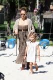 Jessica Alba takes the Girls to Coldwater Park