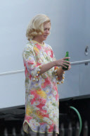 January Jones steps out in her Nightgown