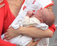 ** NO WEB USE **  *EXCLUSIVE* January Jones brings Xander to work