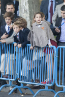 Die spanische Königsfamilie bei einer Audienz am Nationalfeiertag in Madrid
