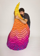 Colourful Sculptures made from Crayons, Nashville, America  - Oct 2011